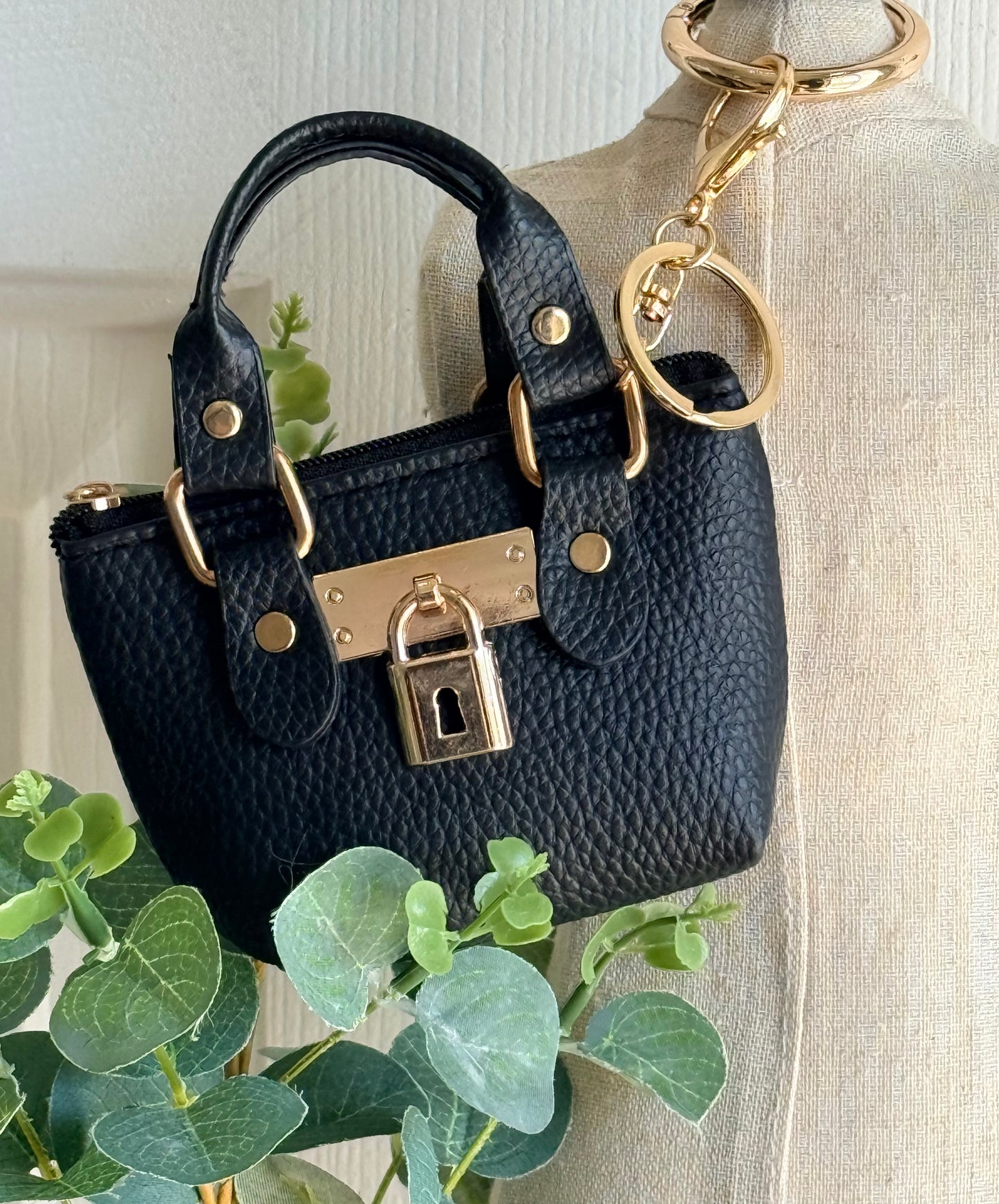 Micro Bag Charm with Chain Strap