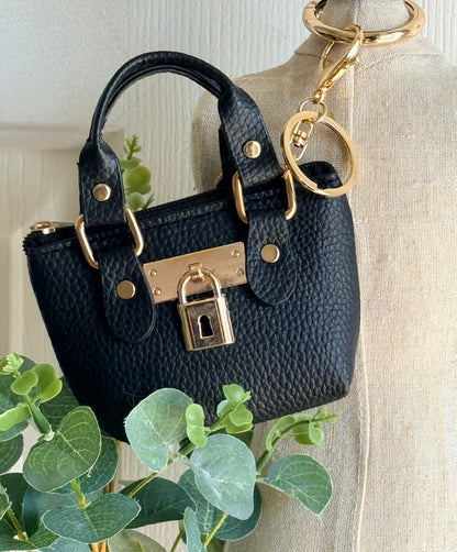 Micro Bag Charm with Chain Strap