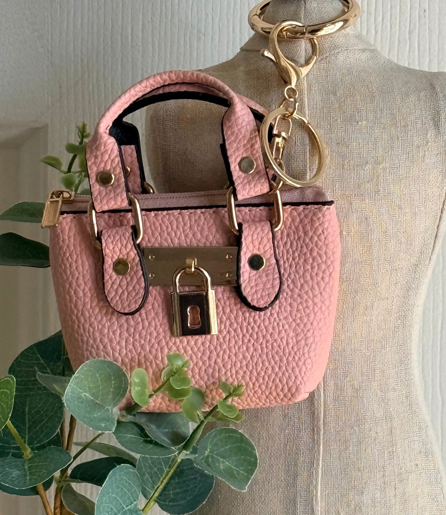 Micro Bag Charm with Chain Strap