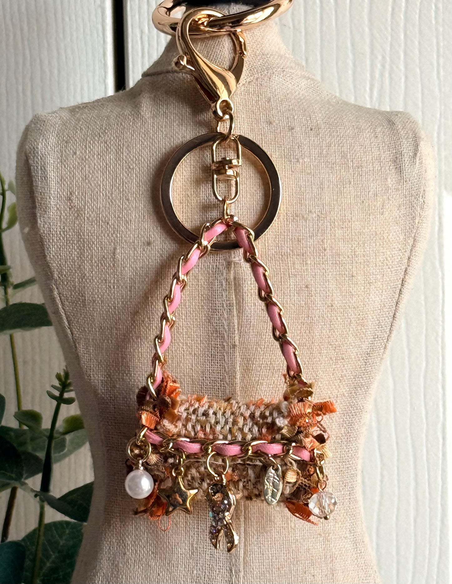 Pink Luxe Charm featuring a Breast Cancer Awareness Ribbon