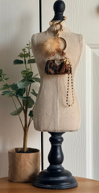 Leopard Luxe Mini Bag w/Pom