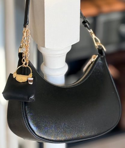 Fall Black and Gold Mini Bag Charm