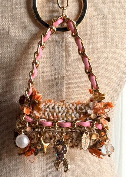 Pink Luxe Charm featuring a Breast Cancer Awareness Ribbon