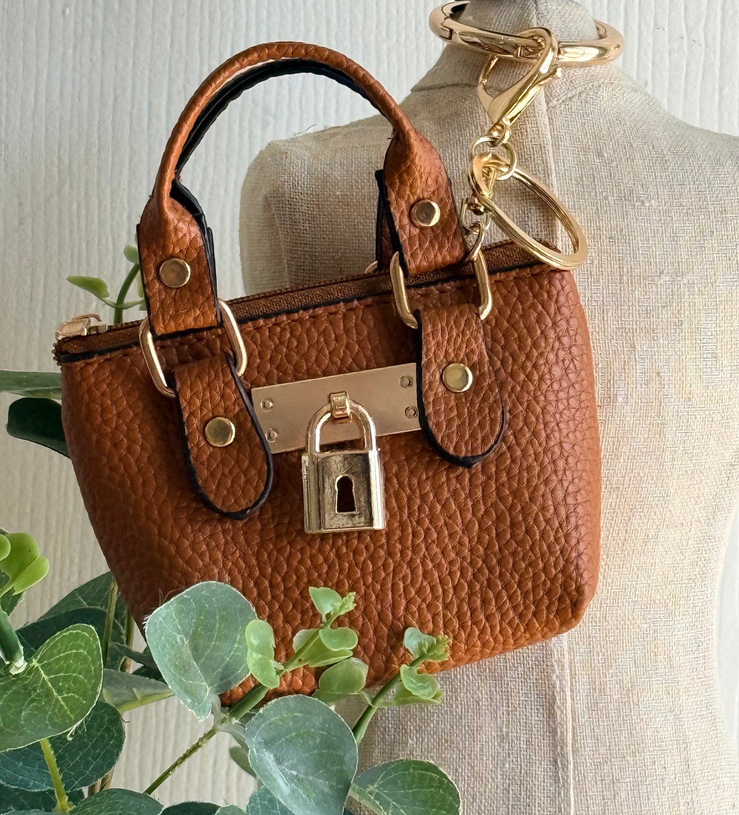 Micro Bag Charm with Chain Strap