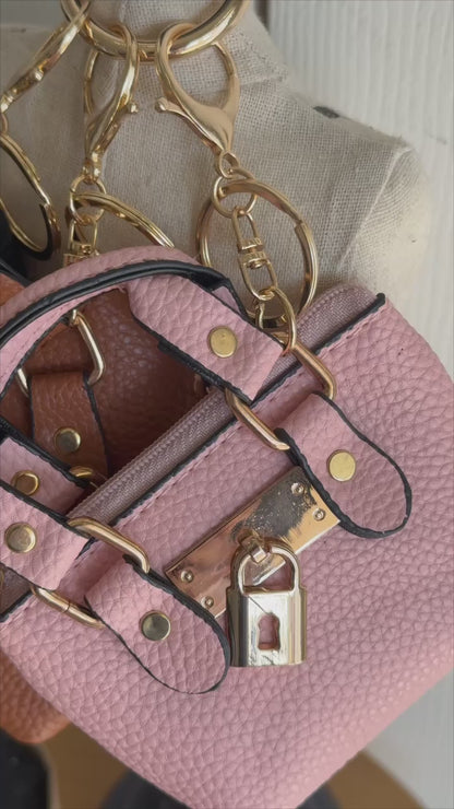 Micro Bag Charm with Chain Strap